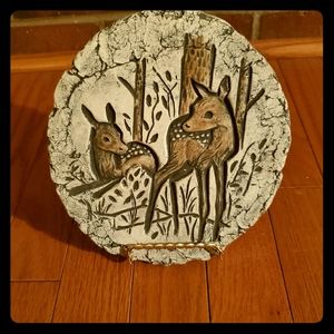 Stepping Stone or Wall Art Rustic Deer in Forest